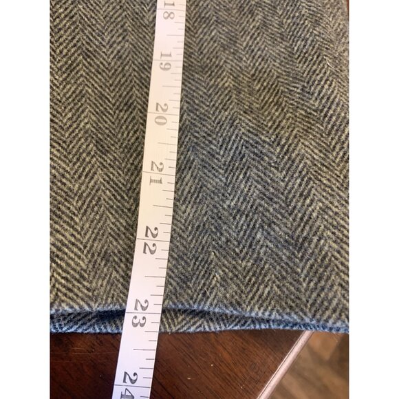 Christian Aujard N.Y. Paris 44R Wool Camel Hair Blend Gray Chevron Blazer Jacket - Picture 7 of 9